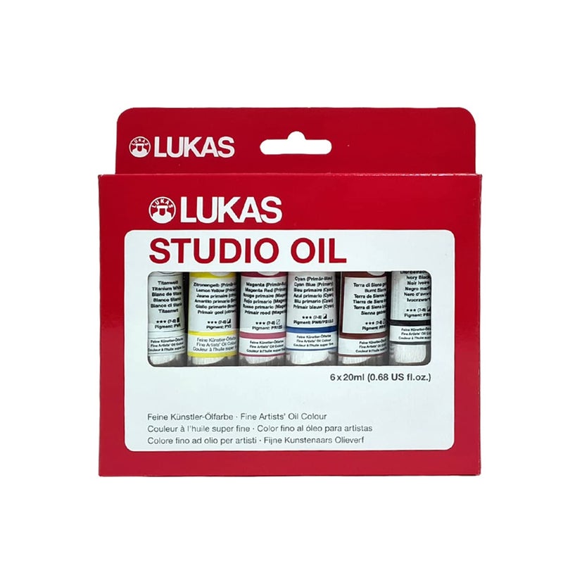 Lukas Studio Artist Oil Color Paints - High-pigment oil paint made with natural binder for artist, painting, & more! - [Assorted Colors - 20 mL]